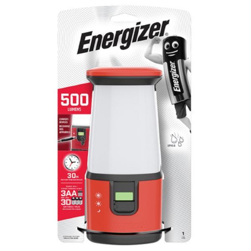 ENERGIZER CAMPING LANTERN LAMPADA DA CAMPEGGIO 500 LUMEN A 360 GRADI TRE MODALITA' DI ILLUMINAZIONE